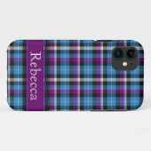 Paarse en blauwe spellen met naam Case-Mate iPhone case (Achterkant (horizontaal))