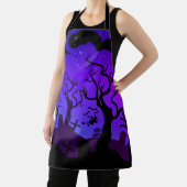 Paarse en blauwe spookachtige begraafplaats Hallow Schort (Insitu)