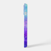 Paarse en Blauwe Sterrenstelsel Ruimte Abstract iPhone 15 Case (Linkerkant)