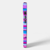 Paarse en blauwe strepen Art Case-Mate iPhone Case (Achterkant / Links)