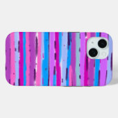 Paarse en blauwe strepen Art Case-Mate iPhone Case (Achterkant (horizontaal))
