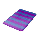 Paarse en blauwe strepen badmat (Gekanteld)