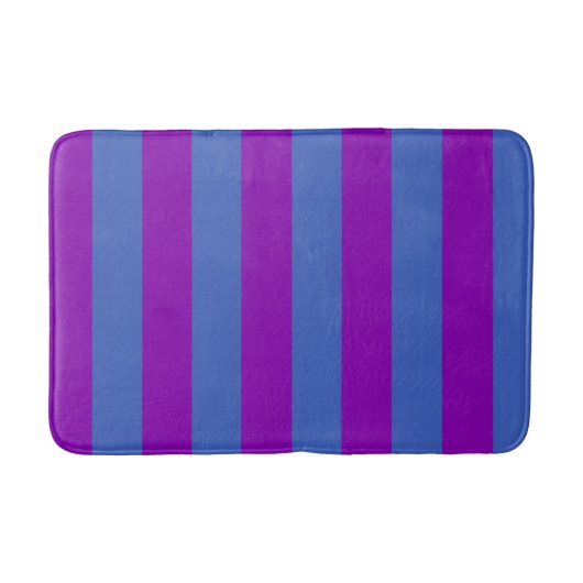 Paarse en blauwe strepen badmat (Voorkant)