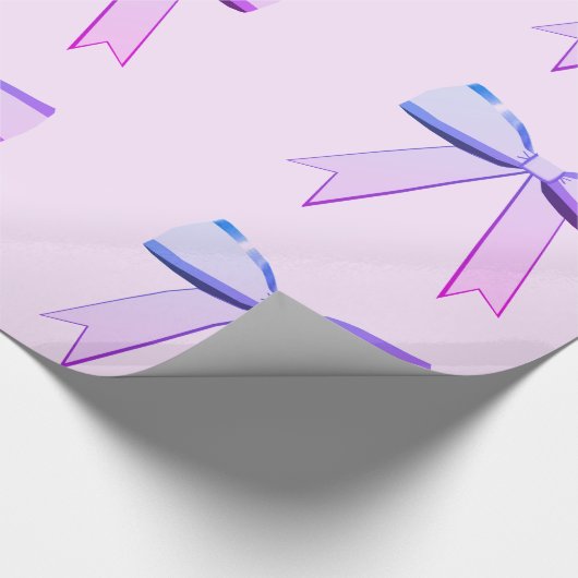 Paarse en blauwe strikken inpakpapier (Hoek)