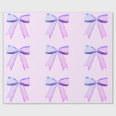 Paarse en blauwe strikken inpakpapier (Vlak)