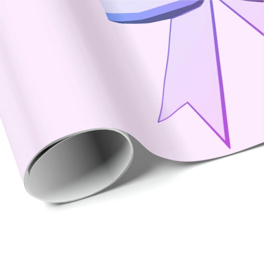 Paarse en blauwe strikken inpakpapier (Rol Hoek)