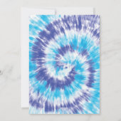 Paarse en blauwe tie Dye Birthday Party, elke leef Kaart (Achterkant)
