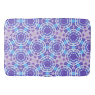 Paarse en Blauwe Tie Dye Pattern Badmat