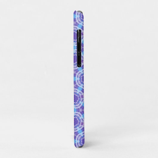 Paarse en Blauwe Tie Dye Pattern Case-Mate iPhone Case (Achterkant/links)