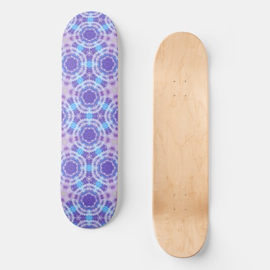 Paarse en Blauwe Tie Dye Pattern Persoonlijk Skateboard (Voorkant)