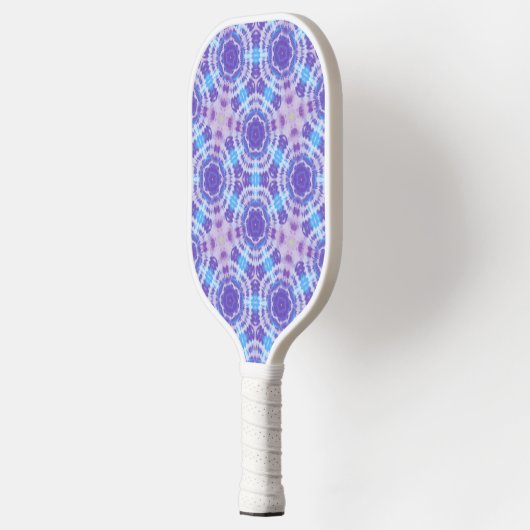 Paarse en Blauwe Tie Dye Pattern Pickleball Paddle (Links)