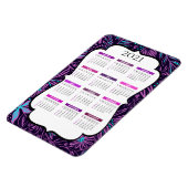 Paarse en blauwe tropische bladeren | Agenda 2021 Magneet (Linkerzijde)