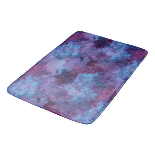 paarse en blauwe turquoise Marmer abstract Badmat (Gekanteld)