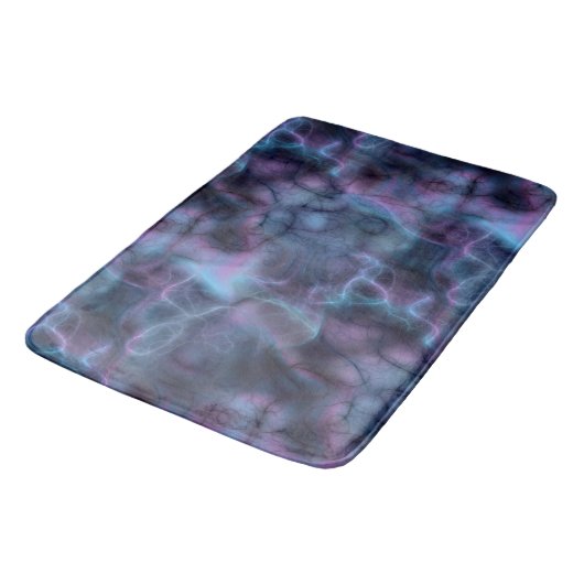 paarse en blauwe turquoise Marmer abstract Badmat (Gekanteld)