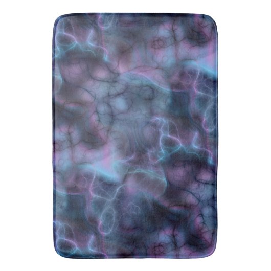 paarse en blauwe turquoise Marmer abstract Badmat (Voorkant Verticaal)