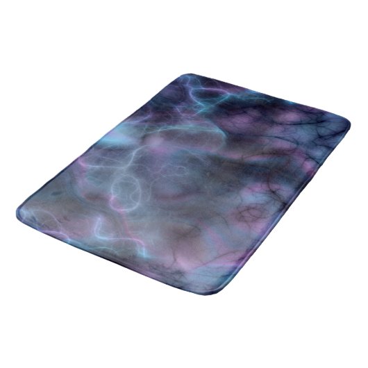 paarse en blauwe turquoise Marmer abstract Badmat (Gekanteld)