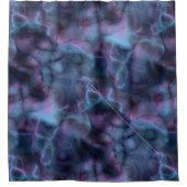 paarse en blauwe turquoise Marmer abstract Douchegordijn (Voorkant)