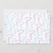 Paarse en blauwe typografie Geslacht Kaart (Achterkant)