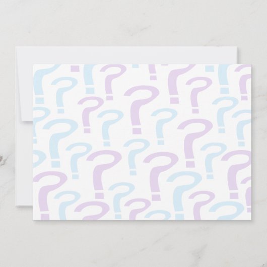 Paarse en blauwe typografie Geslacht Kaart (Achterkant)