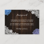 Paarse en blauwe uitgestelde aankondiging van het  (Voorkant)