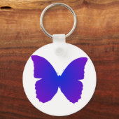 Paarse en Blauwe Vlinder Sleutelhanger (Voorkant)
