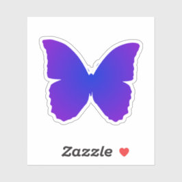Paarse en Blauwe Vlinder Sticker