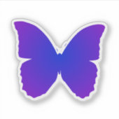 Paarse en Blauwe Vlinder Sticker (Voorkant)