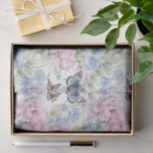 Paarse en Blauwe Vlinders en Bloemen Decoupage Tissuepapier (Geschenk)