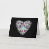 Paarse en blauwe vloerpleinen Zigzags Feestdagen Kaart (Voorkant)