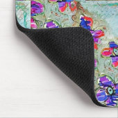 Paarse en blauwe vloerpleinen Zigzags Muismat (Hoek)