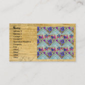 Paarse en blauwe vloerpleinen Zigzags Visitekaartje (Voorkant)