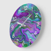 Paarse en blauwe vlooienrondleiding grote klok (Hoek)