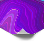 Paarse en blauwe vlottende kunst poster (Hoek)