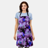 Paarse en Blauwe Volledige Schort (Gedragen)