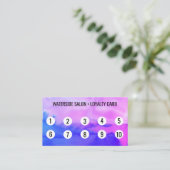 Paarse en blauwe Waterverf Abstract 10 Klantenkaartje (Staand voorkant)