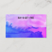 Paarse en blauwe Waterverf Abstract 10 Klantenkaartje (Achterkant)