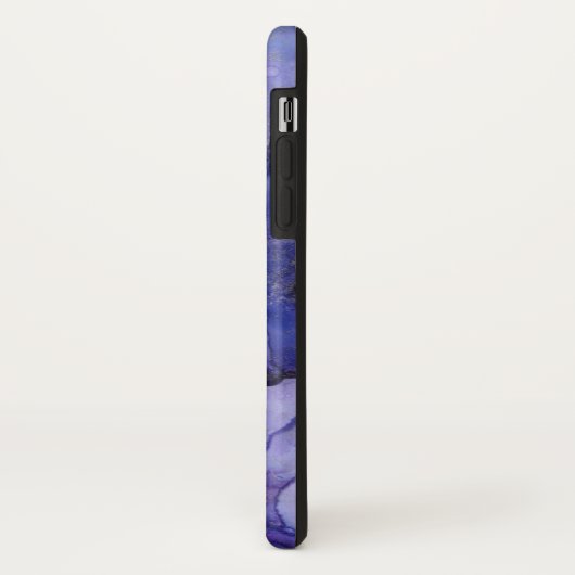 Paarse en Blauwe Waterverf Case-Mate iPhone Case (Achterkant/links)