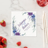 Paarse en blauwe waterverf luiers servet (Insitu)