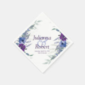 Paarse en blauwe waterverf luiers servet (Hoek)