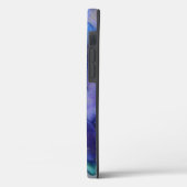 Paarse en blauwe Waterverf Naam Initiaal Case-Mate iPhone Case (Achterkant / Links)