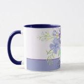 Paarse en blauwe waterverf onaanpasbaar mok (Links)