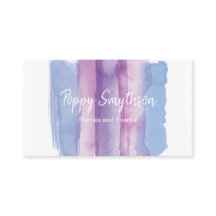 Paarse en blauwe Waterverf penseelstreken