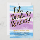 Paarse en blauwe Waterverf repetitie Kaart (Voorkant)