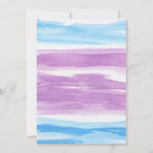 Paarse en blauwe Waterverf repetitie Kaart (Achterkant)