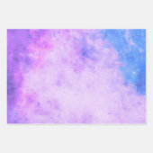Paarse en blauwe Waterverf ruimteas Inpakpapier Vel (Voorkant 3)