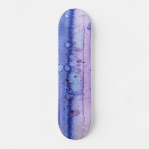 Paarse en blauwe Waterverf verblekte verf Persoonlijk Skateboard