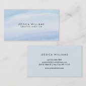 Paarse en Blauwe Waterverf Visitekaartje (Voorkant / Achterkant)