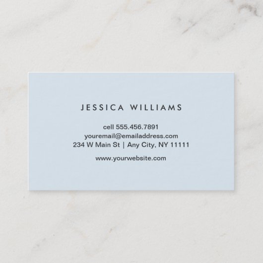 Paarse en Blauwe Waterverf Visitekaartje (Achterkant)