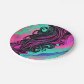 Paarse en blauwe wervelende kunst Bord (Gekanteld)