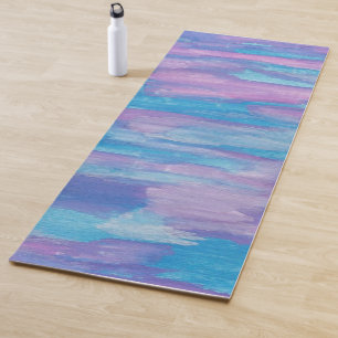 Paarse en blauwe wervelkolom Abstract Yogamat